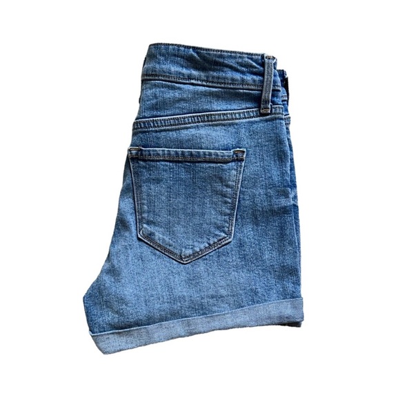 Old Navy High Rise Exposed Buttons Secret Slim Pocket Denim Shorts Size 0 New - Picture 5 of 8